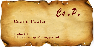 Cseri Paula névjegykártya